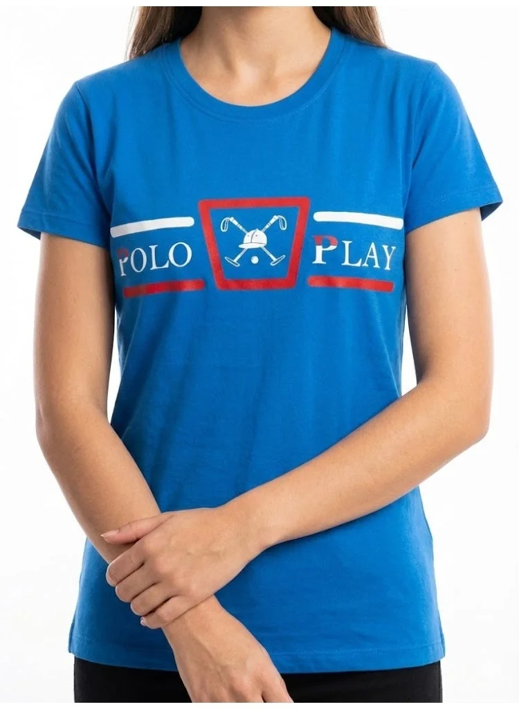 Polo Play Ladies Graphic T-shirt -ROYAL BLUE