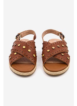 GEOX Women Kolleen Adjustable Sandals, Brown  - Image 3