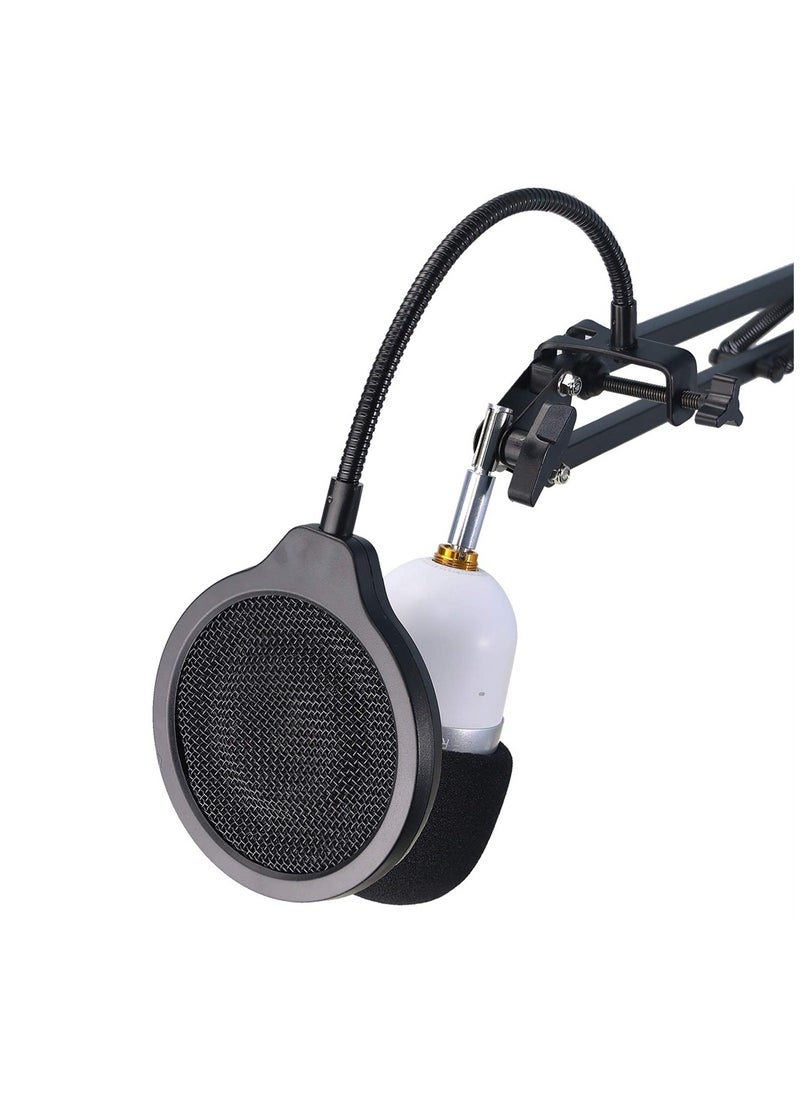 SYOSI - for Razer Seiren Mini Windscreen with Pop Filter, 3 Layers Mic Wind Pop Screen with Flexible 360°Gooseneck Clip - Image 1