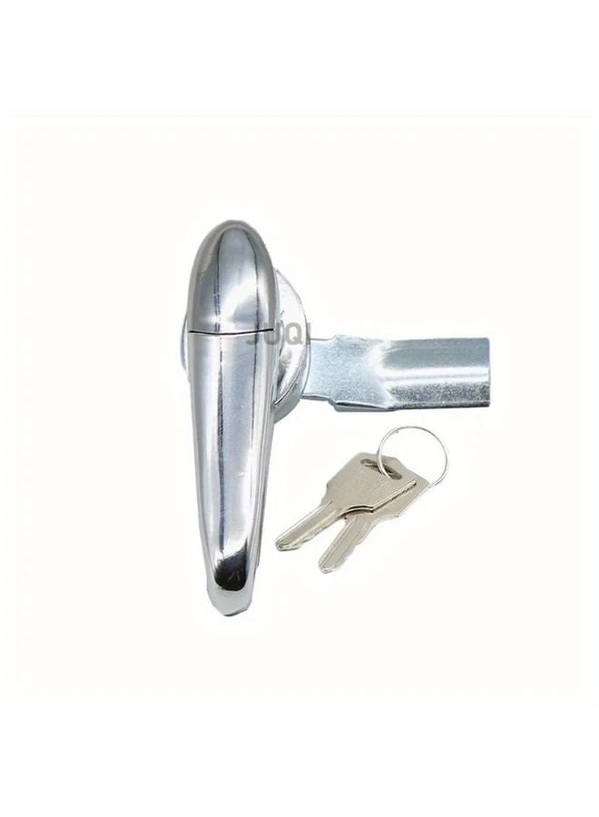 MS308 3 Slivery Aluminum Alloy Handle Electric Cabinet Switch Distribution Box Lock Connecting Rod Safety Key Lock - Image 4