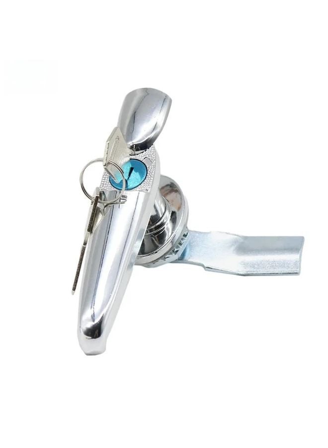 MS308 3 Slivery Aluminum Alloy Handle Electric Cabinet Switch Distribution Box Lock Connecting Rod Safety Key Lock - Image 1