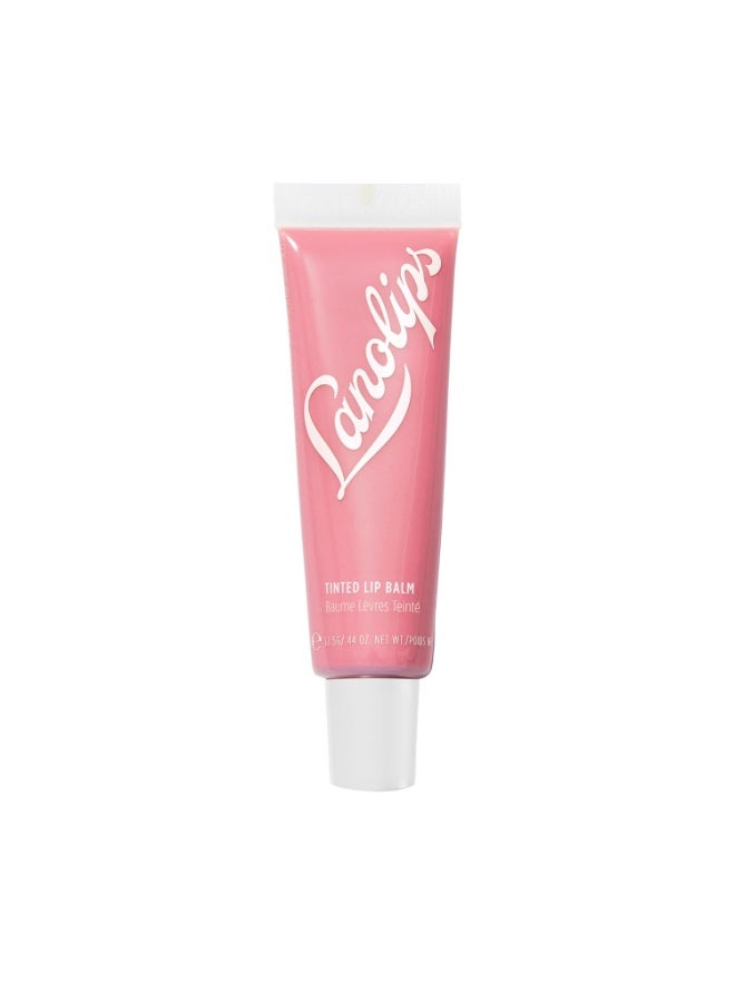 Lanolips Tinted Lip Balm - Enriched with Lanolin Oil for Shine & Hydration - Hydrating Tinted Lip Gloss Tube - Rose (12.5g / 0.44oz) - Image 1