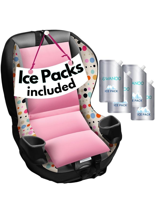 Swanoo Car Seat Cooling Pad, Stroller Cooling Pad with Ice Pack for Babies Toddler and Kids, Sun and Heat Cover Protector for Summer Carseat Cooler Liner… - Image 1