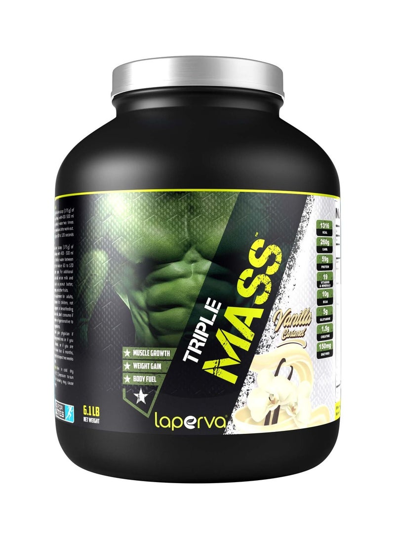 Laperva Triple Mass Gainer Protein Vanilla Caramel Flavor 6.1Lb