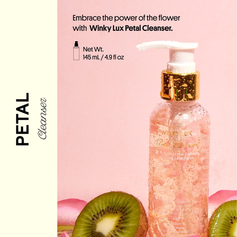 Winky Lux Petal Cleanser, Gentle Daily Facial Cleanser, Rose Water Facial Wash, Makeup Remover, Glycerin & Vitamin C Face Wash Brightens and Balances Dry Sensitive Skin - Image 2