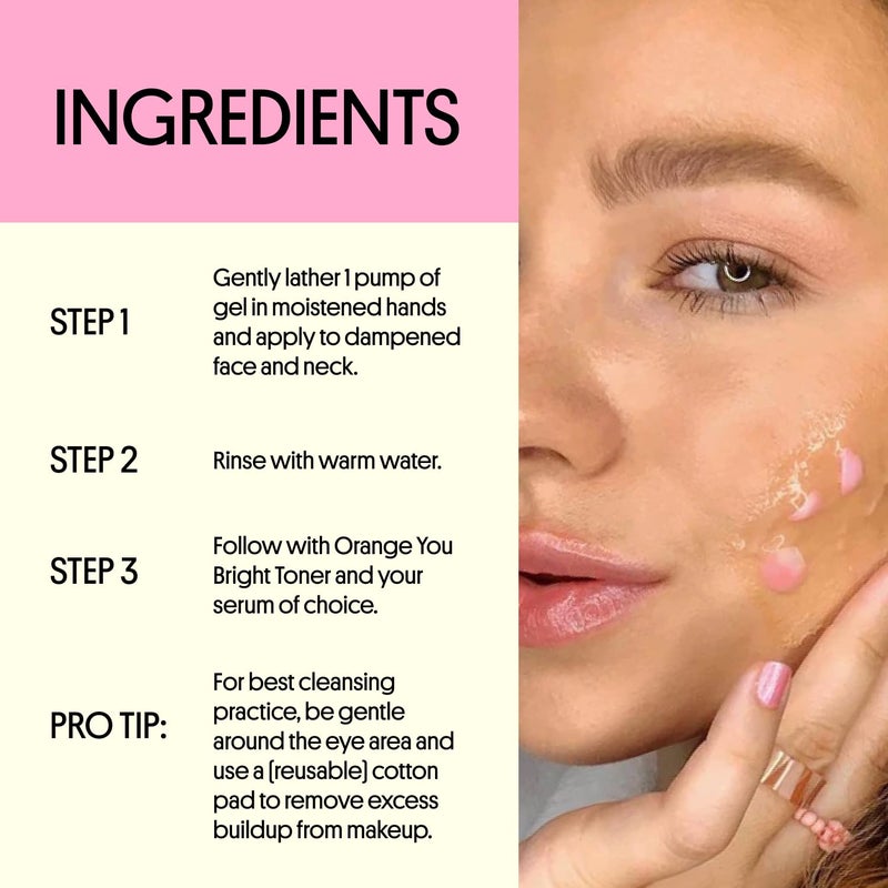 Winky Lux Petal Cleanser, Gentle Daily Facial Cleanser, Rose Water Facial Wash, Makeup Remover, Glycerin & Vitamin C Face Wash Brightens and Balances Dry Sensitive Skin - Image 4