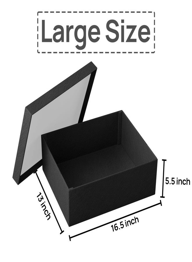 JOYIT Black Gift Box 16.5''x13''x5.5'' - Large Gift Boxes with Lid for Presents Packaging, Birthday, Christmas, Wedding, Anniversary, Big Gift Box with Ribbon, Shred Filler, Card, Wax Seal (Black) - Image 2