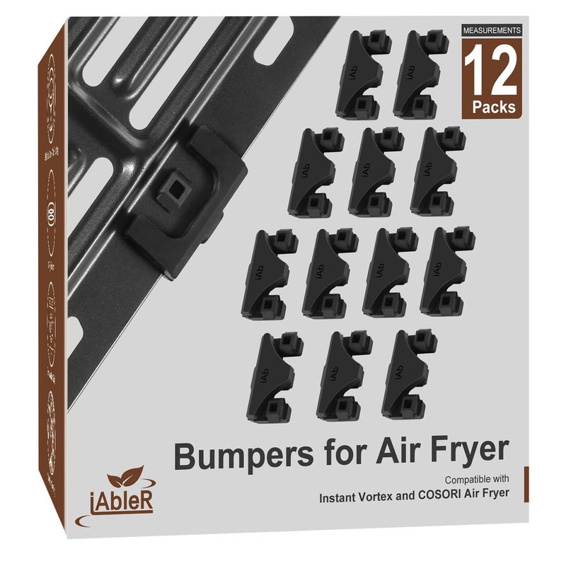 iAbler Original Air Fryer Tray Bumpers for Instant Vortex,Cosori-or Other Original Air Fryer Tray Bumpers for Instant Vortex, Cosori-or Other Air Fryers Crisper Plate Rubber Feet Replacement Parts - Image 1