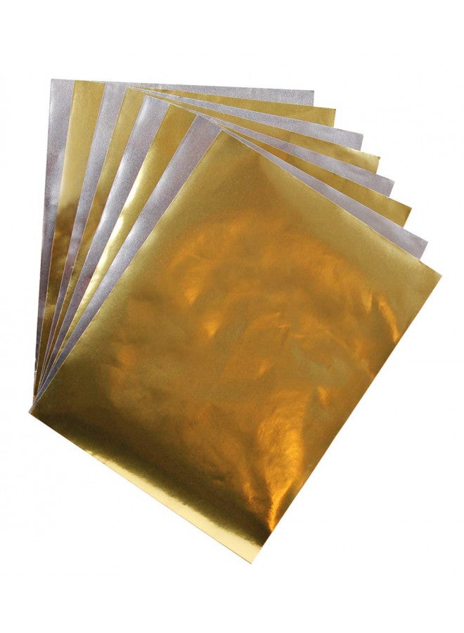 Hygloss Metallic Paper - 8.5" X 11", 8 Gold & 8 Silver - 16 Sheets - Image 1