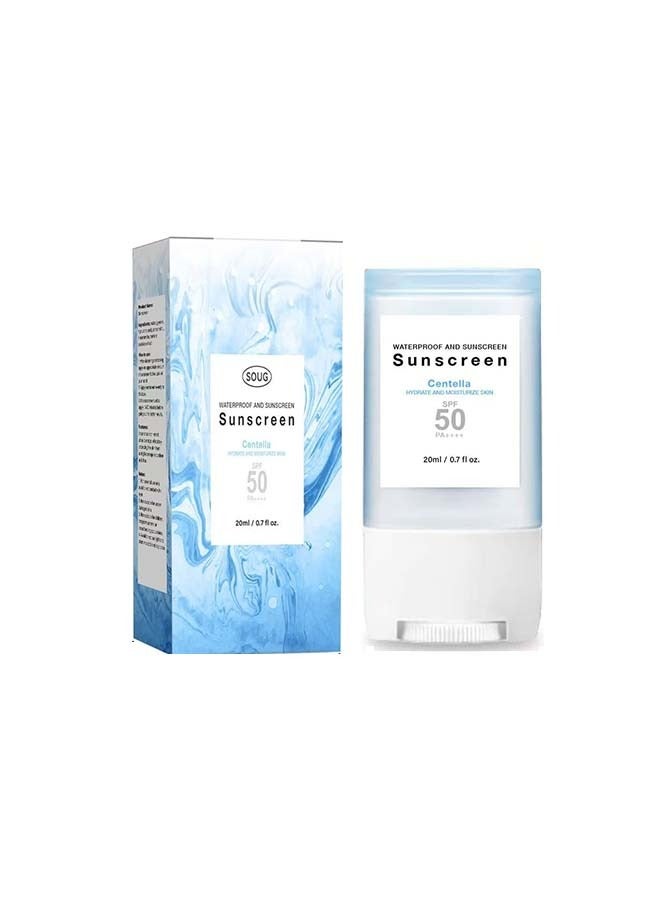 SOUG Face Sunscreen Stick Sunscreen Sun Stick SPF50+ PA++, Lightweight Sunscreen Stick Face Moisture Stick, No Sticky Refreshing Sun Stick Skin Sunscreen for All Skin Type - Image 1