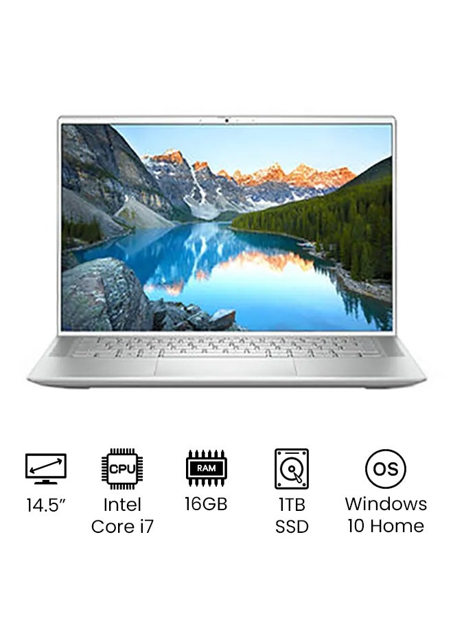 (Upgraded Version) Inspiron 14 7400 Ultraslim Laptop With 14.5 Inch QHD+ Display, 11th Gen Intel Core i7-1165G7/ 1TB SSD, 16 GB RAM/ NVIDIA GeForce MX 350 2GB Graphics/ Win 10 Home/ Eng Ar KB /International Version / English/Arabic Silver