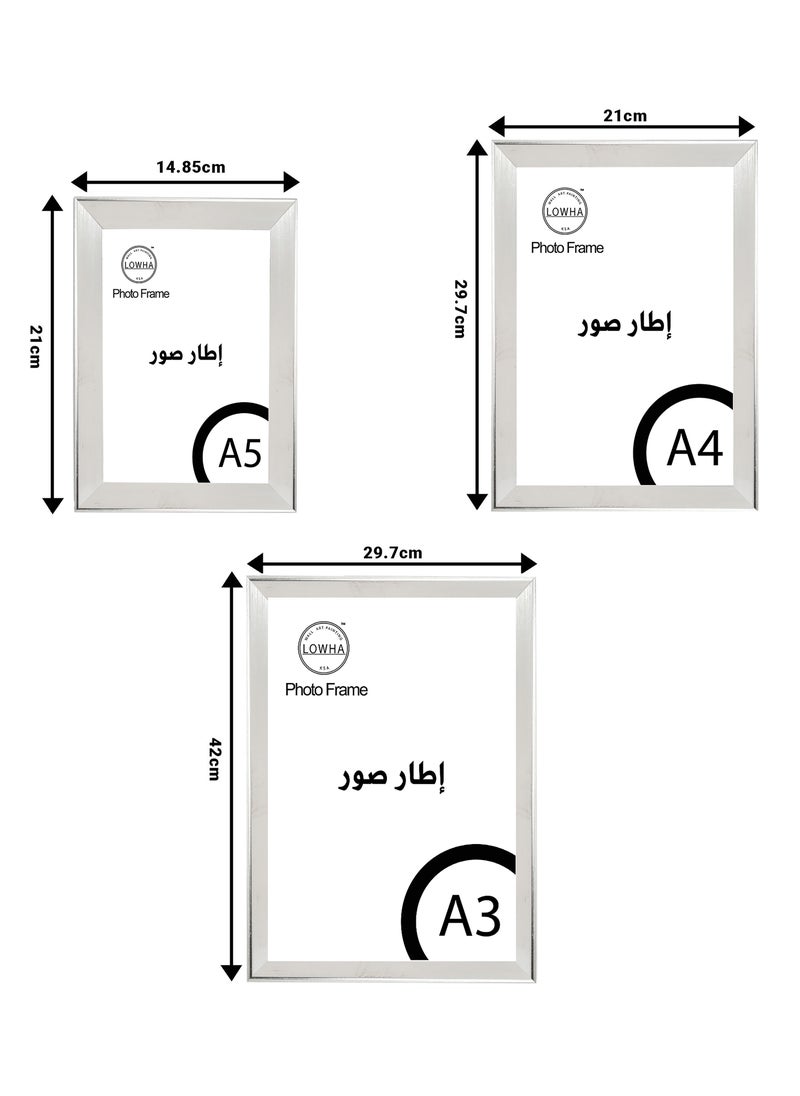 LOWHA - Tabletop Photo Frame Horizontal and Vertical Formats for Wall with stand - Image 1