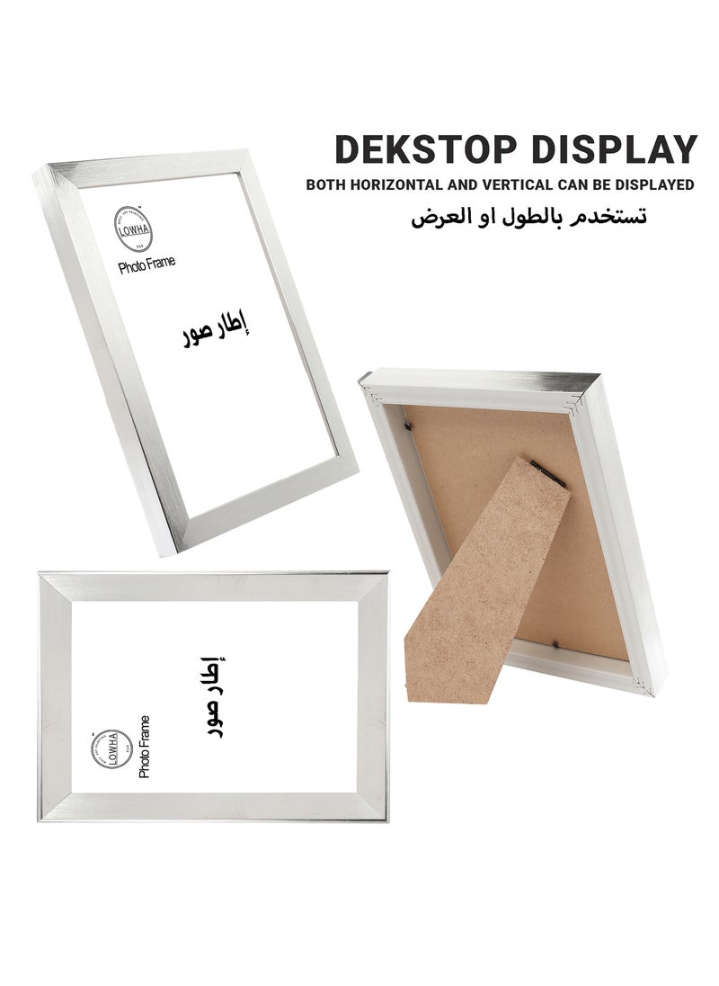 LOWHA - Tabletop Photo Frame Horizontal and Vertical Formats for Wall with stand - Image 1