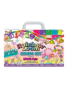 Rainbow Loom Rainbow Loom® Loomi-Pals™ Combo Set, Features 60 Cute Assorted LP Charms, The New RL2.0, Happy Looms, Hooks, Alpha & Pony Beads, 2300 Colorful Bands All in a Carrying Case forBoys and Girls 7+  - Image 1