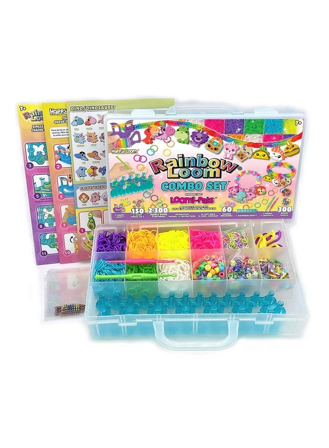 Rainbow Loom Rainbow Loom® Loomi-Pals™ Combo Set, Features 60 Cute Assorted LP Charms, The New RL2.0, Happy Looms, Hooks, Alpha & Pony Beads, 2300 Colorful Bands All in a Carrying Case forBoys and Girls 7+  - Image 3