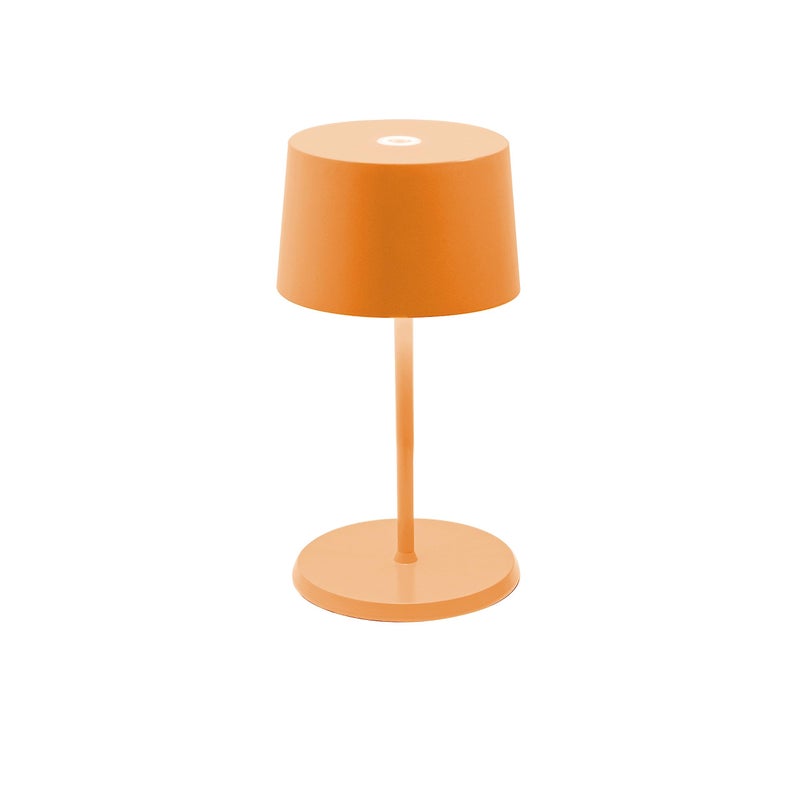 Zafferano Olivia Mini Lamp Portable and Rechargeable Table Lamp with Touch Controls Suitable for Indoor and Outdoor Dimmer 22003000 K Height 87 Inches Orange Color
