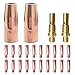 Zinger Mig Welding gun accessory 0035 kit for Lincoln Magnum 100L or Tweco Mini1 Mig gun 20pcs Contact Tips 1135 0035 2pcs gas nozzles 2150 12 2pcs gas diffusers 3550 - Image 2