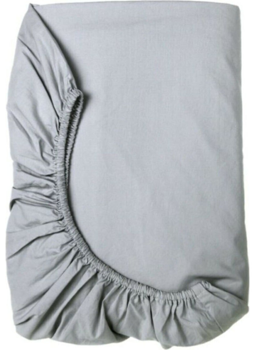 Bebek Özel Baby Special Cotton Baby and Kids Elastic Sheet Plain Gray 80X160  - Image 2