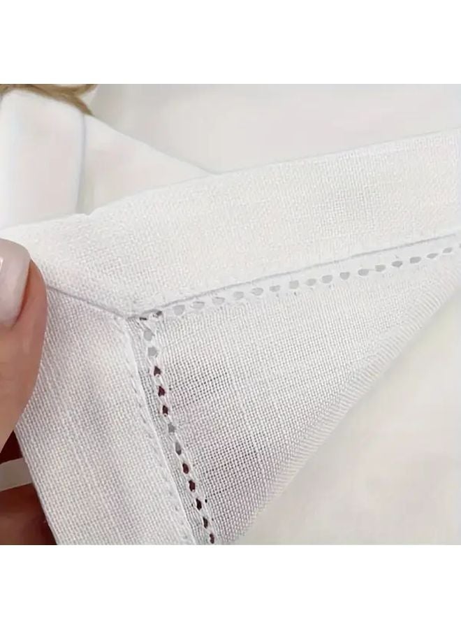 4pcs Khaki Square Polyester Napkins 17 72x17 72 Inch Easy Clean Table Decor - Image 4