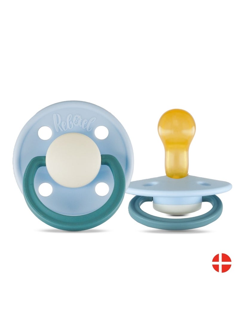 Rebael Fashion Natural Rubber Round Pacifier Size 1 - Baby 0-6M (1-pack) - Cold Pearly Snake - Image 1