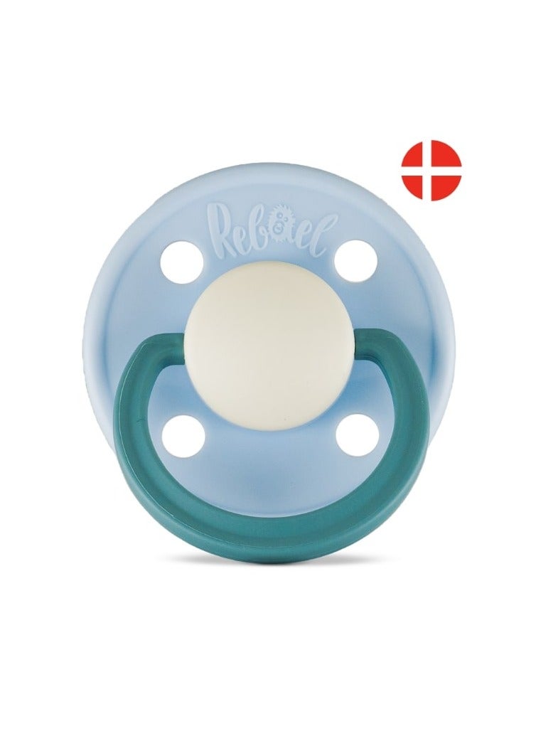 Rebael Fashion Natural Rubber Round Pacifier Size 1 - Baby 0-6M (1-pack) - Cold Pearly Snake - Image 3