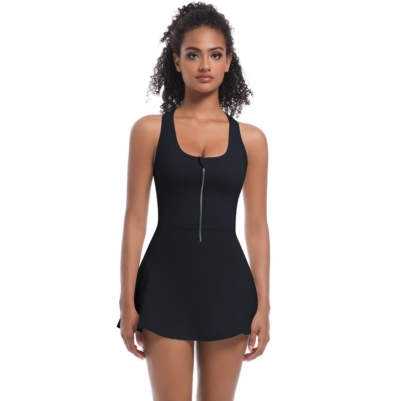 New Cross-Border Nude-Feel Anti-Exposure Base Sports Dress - Outdoor Running, Fitness, Yoga & Tennis - Image 1