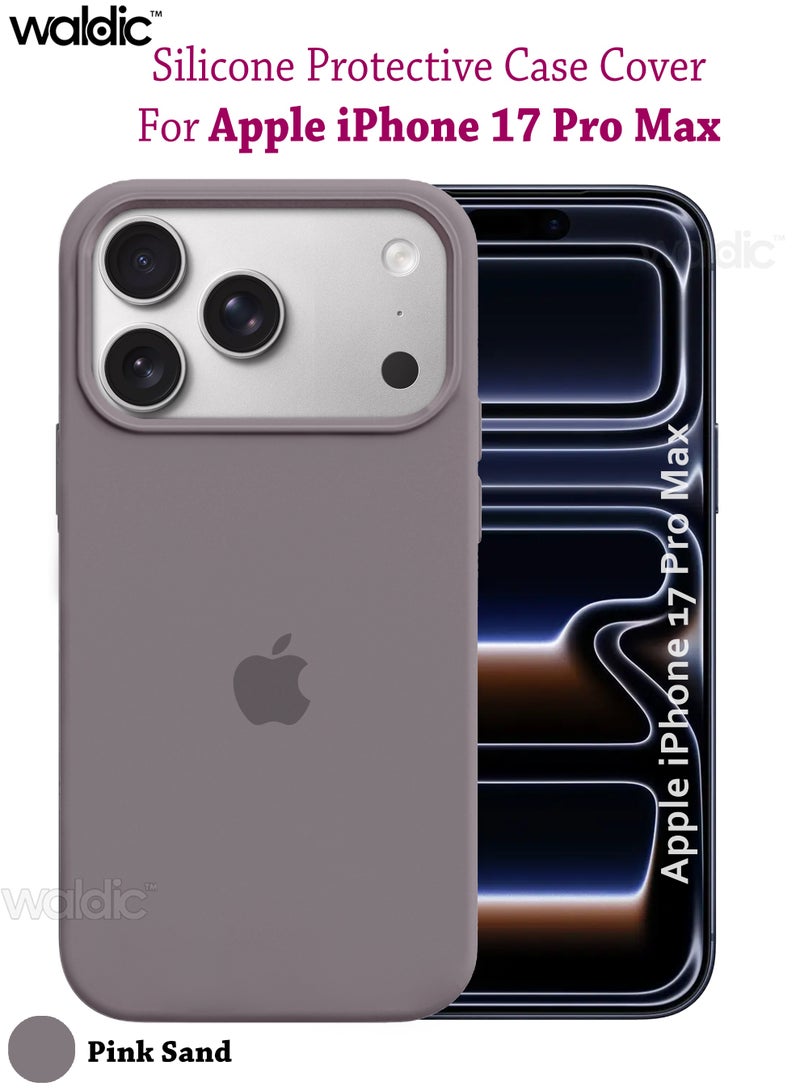 ولديك جراب فاخر لهاتف Apple iPhone 17 Pro Max | غطاء سيليكون فاخر مصمم خصيصًا لهاتف Apple iPhone 17 Pro Max | جراب Apple iPhone 17 Pro Max مع حماية من الكاميرا والسقوط، جراب خلفي رفيع واقٍ لهاتف Apple iPhone 17 Pro Max - وردي رملي - Image 1
