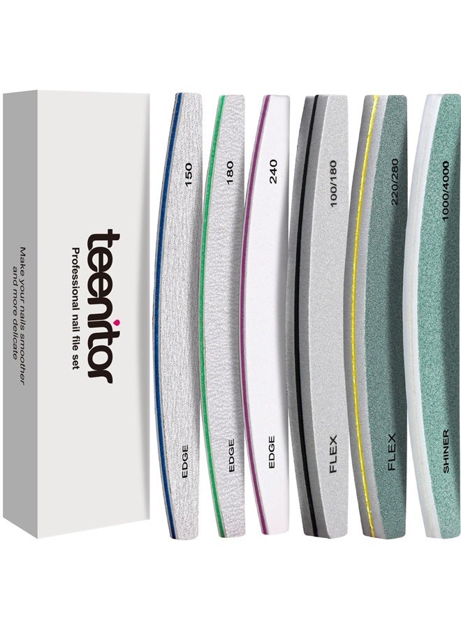 Teenitor Nail File Buffer, Nail Files, Nail Buffer Set to File, Shape,Smooth, Buffer and Shine Nails, Half-Moon - Image 1