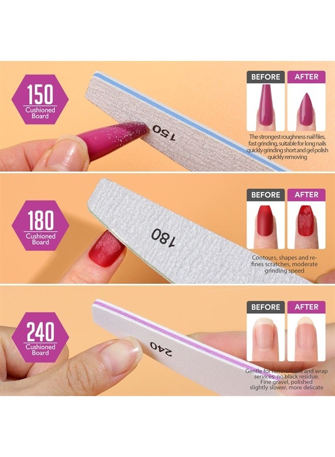 Teenitor Nail File Buffer, Nail Files, Nail Buffer Set to File, Shape,Smooth, Buffer and Shine Nails, Half-Moon - Image 4
