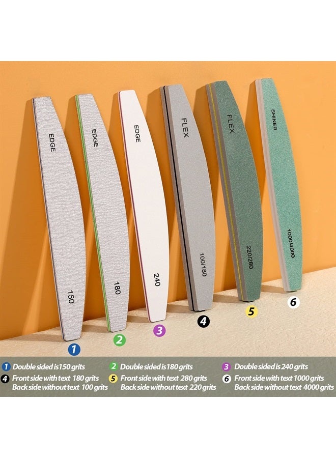 Teenitor Nail File Buffer, Nail Files, Nail Buffer Set to File, Shape,Smooth, Buffer and Shine Nails, Half-Moon - Image 2