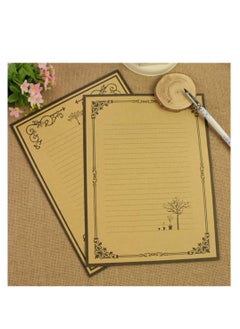 SYOSI 8 Sheets Vintage Lined Stationery Paper for Writing Letters, Elegant Antique Lined Sheets Perfect for Writing Poems Lyrics Letters Office Notes Wedding Invitations and Printing Supplies 7 x 9In  - Image 4
