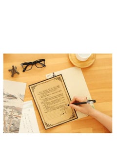 SYOSI 8 Sheets Vintage Lined Stationery Paper for Writing Letters, Elegant Antique Lined Sheets Perfect for Writing Poems Lyrics Letters Office Notes Wedding Invitations and Printing Supplies 7 x 9In  - Image 3