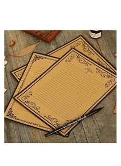 SYOSI 8 Sheets Vintage Lined Stationery Paper for Writing Letters, Elegant Antique Lined Sheets Perfect for Writing Poems Lyrics Letters Office Notes Wedding Invitations and Printing Supplies 7 x 9In  - Image 5
