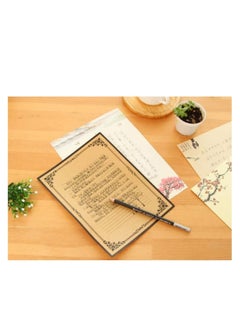SYOSI 8 Sheets Vintage Lined Stationery Paper for Writing Letters, Elegant Antique Lined Sheets Perfect for Writing Poems Lyrics Letters Office Notes Wedding Invitations and Printing Supplies 7 x 9In  - Image 2
