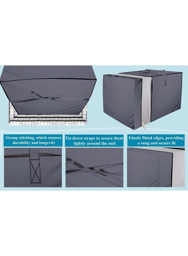 The Furnishing Tree window ac cover suitable for LG 1.5 Ton LWA18CPXA.ANLG, Grey Color Elastic fit Cover for front and rear Of Window Ac - Image 5