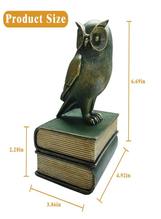 Dosker Book Ends for Shelves,Owl Decorative Bookends,Cute Animal Book Holders for Kids Rooms,Offices and Bedrooms(Retro Bronze) - Image 2