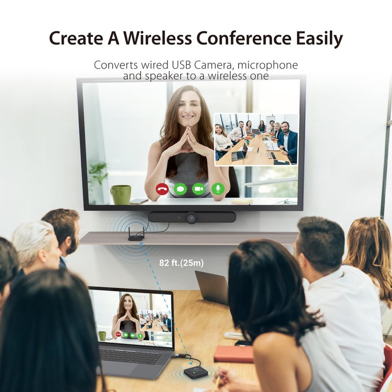 j5create Wireless Extender for USB Webcam, Microphones, or Speakers, Ideal for Streaming & Conferencing, No USB Mouse/Keyboard Compatibility (JVW120) - Image 3