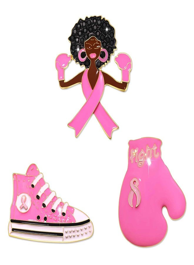YAHPERN Breast Cancer Awareness Pins for Women Enamel Pink Ribbon Lapel Pins Fight Breast Cancer Brooches Heart Hope Butterfly Brooch Pins Breast Cancer Awareness Jewelry Accessories Outfits (Style F) - Image 1