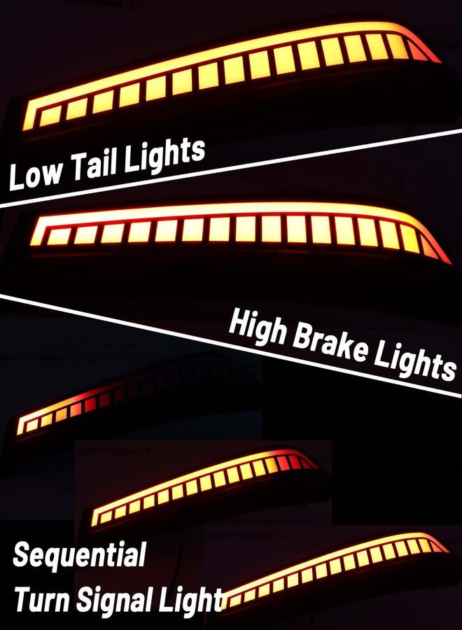 PGTOPONE Smoked LED Rear Trunk Pillar Tail Light Column Replacement Compatible with Toyota 4Runner 2014-2024,Functuon as Brake Turn Signal Light Plug and Play - Image 2