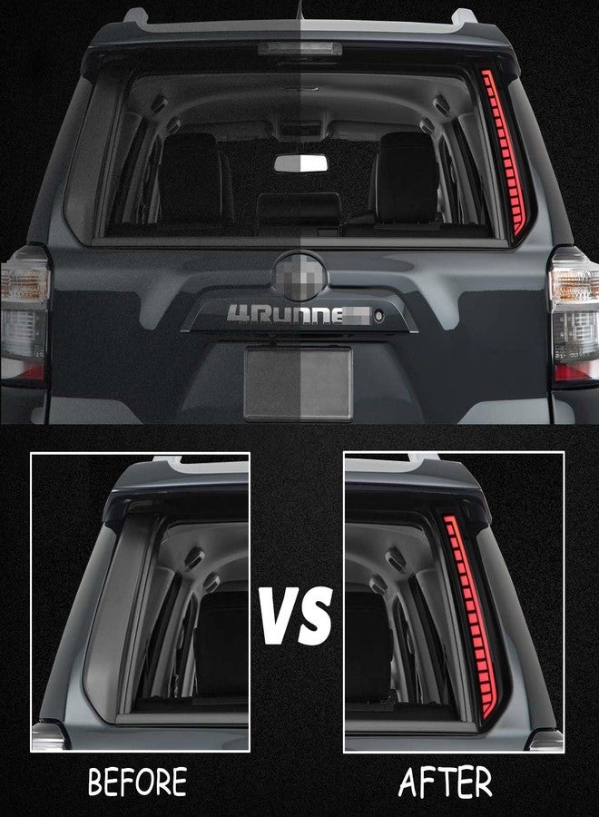 PGTOPONE Smoked LED Rear Trunk Pillar Tail Light Column Replacement Compatible with Toyota 4Runner 2014-2024,Functuon as Brake Turn Signal Light Plug and Play - Image 5