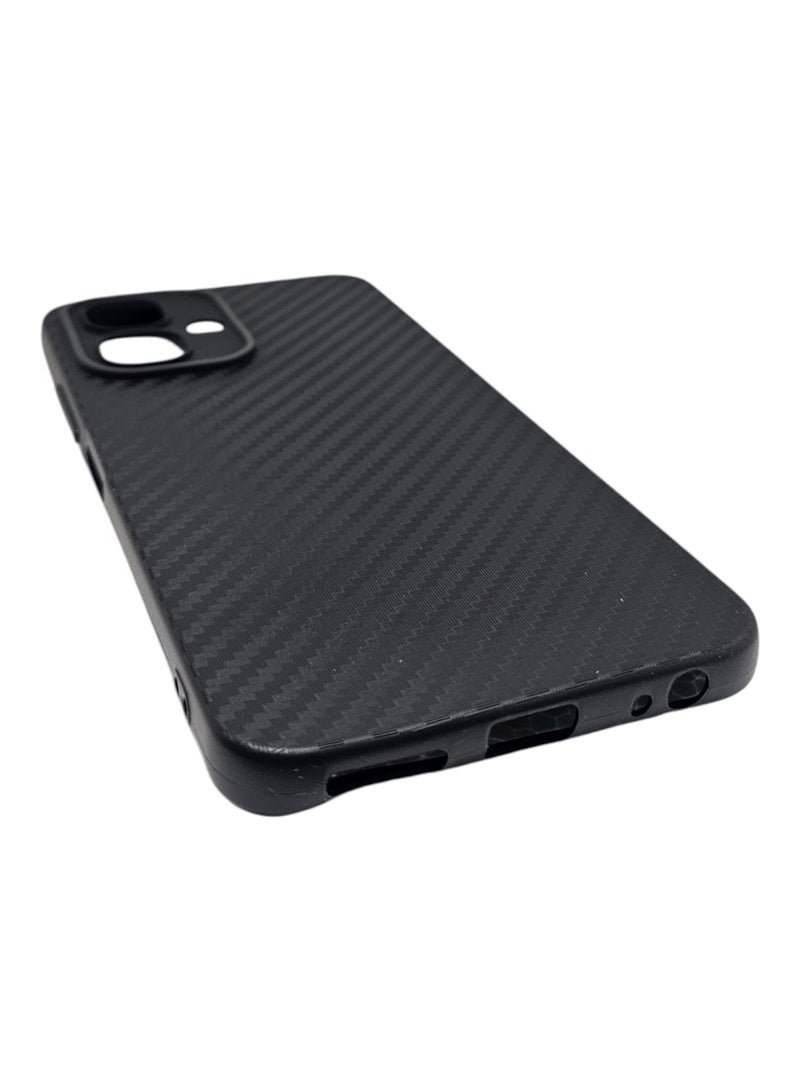 Carbon Fiber Back Cover For Infinix Smart 10 - Black - Image 4