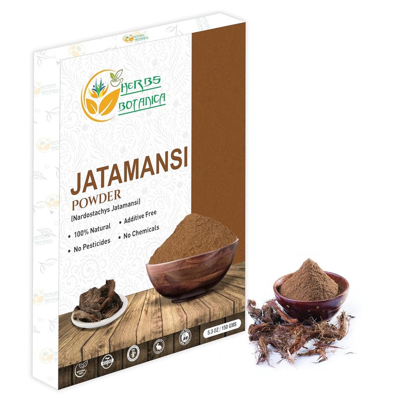 Herbs Botanica Jatamansi Root Powder Natural (Nardostachys Jatamansi), Natural Spikenard for Hair Growth, Stress Relief & Ayurvedic Formulations, 5.3 oz / 150 gm