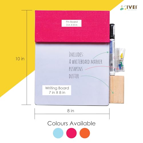 IVEI Combination Pin and White Board - Dry Erase and Bulletin Combo for Kids Study Room, Office, School, Home - Wall Hanging Dual Board - Blue - Image 3