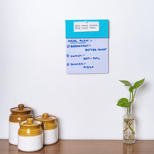 IVEI Combination Pin and White Board - Dry Erase and Bulletin Combo for Kids Study Room, Office, School, Home - Wall Hanging Dual Board - Blue - Image 5