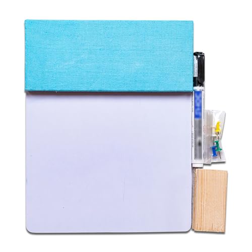 IVEI Combination Pin and White Board - Dry Erase and Bulletin Combo for Kids Study Room, Office, School, Home - Wall Hanging Dual Board - Blue - Image 1