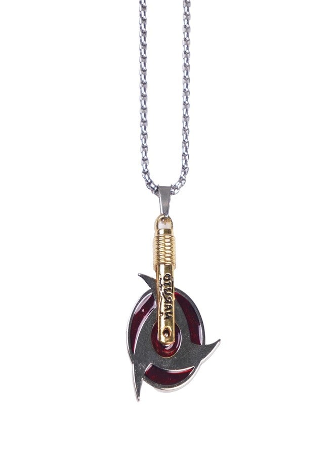 Offo Itachi Uchiha Sharingan Necklace, Premium Naruto Anime Metal Alloy Pendant with Chain for Boys, Girls, Teens & Men, Cosplay Jewelry Gift-Ready Collectible - Image 1