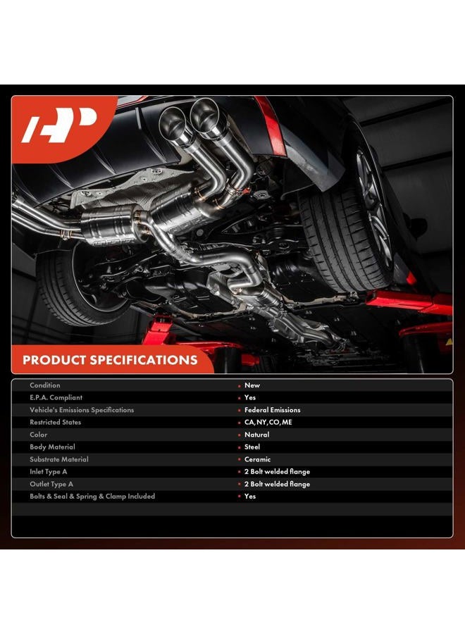 A-Premium Catalytic Converter Kit Direct-Fit Compatible with Toyota Corolla 2014-2019, 1.8L, E.P.A. Compliant, Replace# EC41214 - Image 3