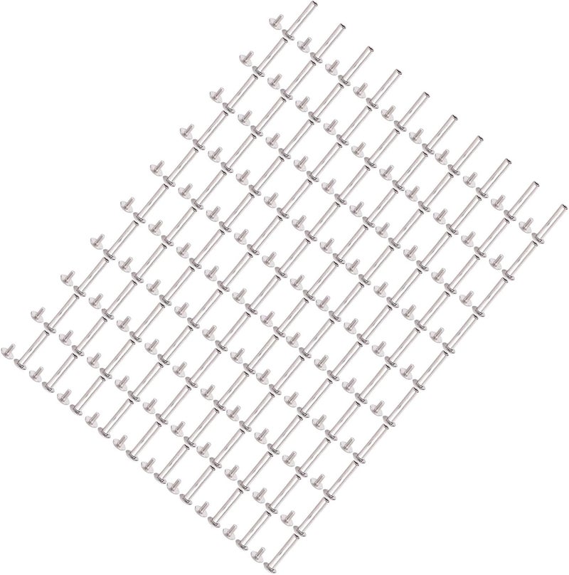100 Sets Binding Rivet M2.5 with Stainless Steel Post for Leather Photo Album Books, Improving Stability and Versatile Applications (3.5 x 18 x 7 mm) - Image 2