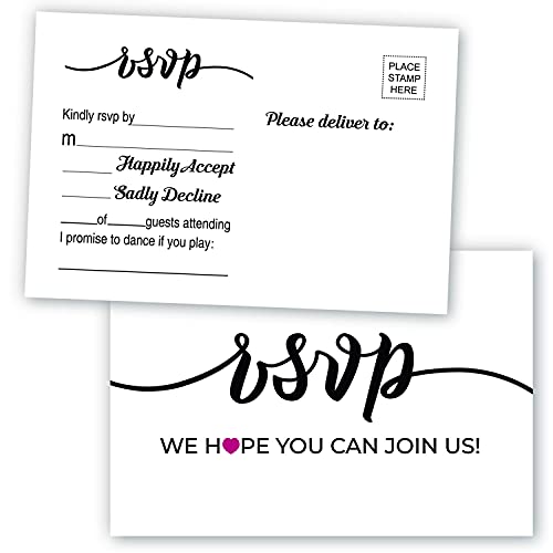 TENTADO RSVP Postcards, 50 Pack Rsvp Cards, Response Cards, Reply Cards Perfect for Wedding, Bridal Shower, Baby Shower, Birthday, Engagement, Bachelorette Party Invitations, 4X6 Inch. - Image 1