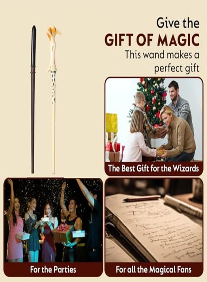 Buildcon 2 PCS Magic Stick Set for Cosplay and Role-Playing Games, Wizard Theme Party Accessories for Fantasy Events and Stage Performances, White and Black Prop Wands Collection - Image 4